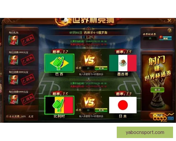 世界杯竞猜游戏入口全新上线，尽享精彩赛事预测与丰厚奖励体验